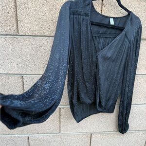 Gentle Fawn Black Patterned Blouse